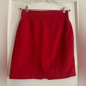 Vintage Capezio Red Pencil Skirt Womens 10 Wool/Nylon/Cashmere short